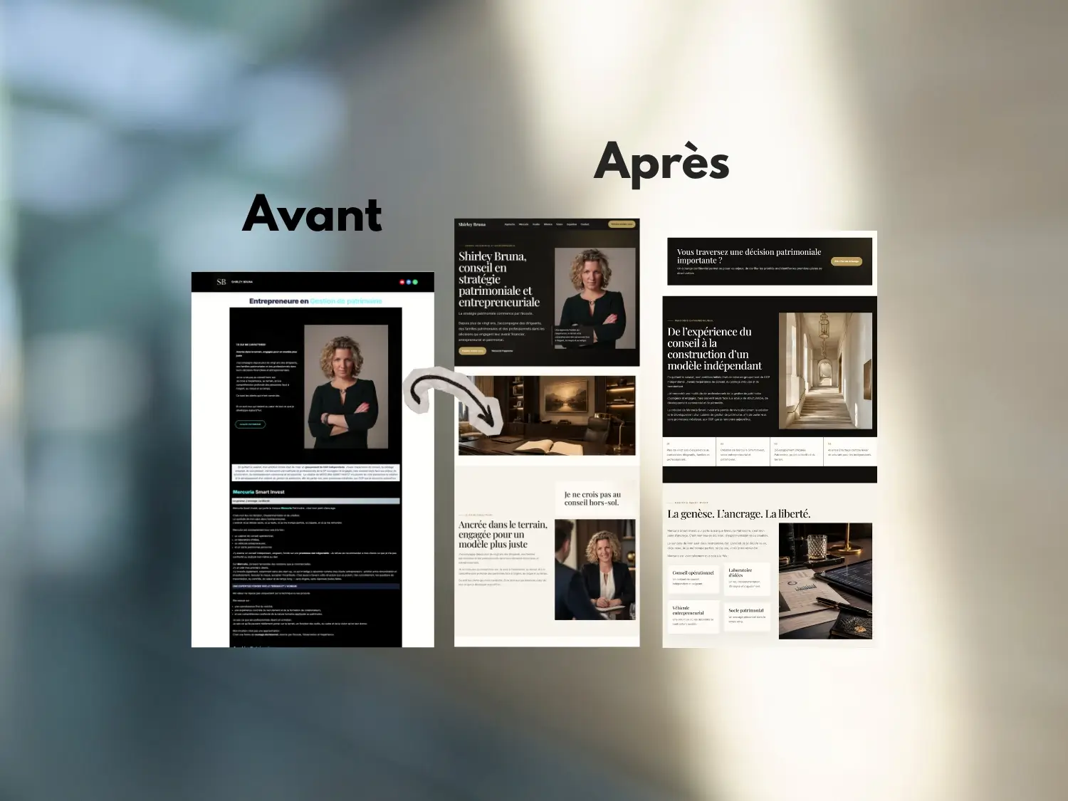 Refonte de site web pour une conseillère en gestion de patrimoine et entrepreneuriat
