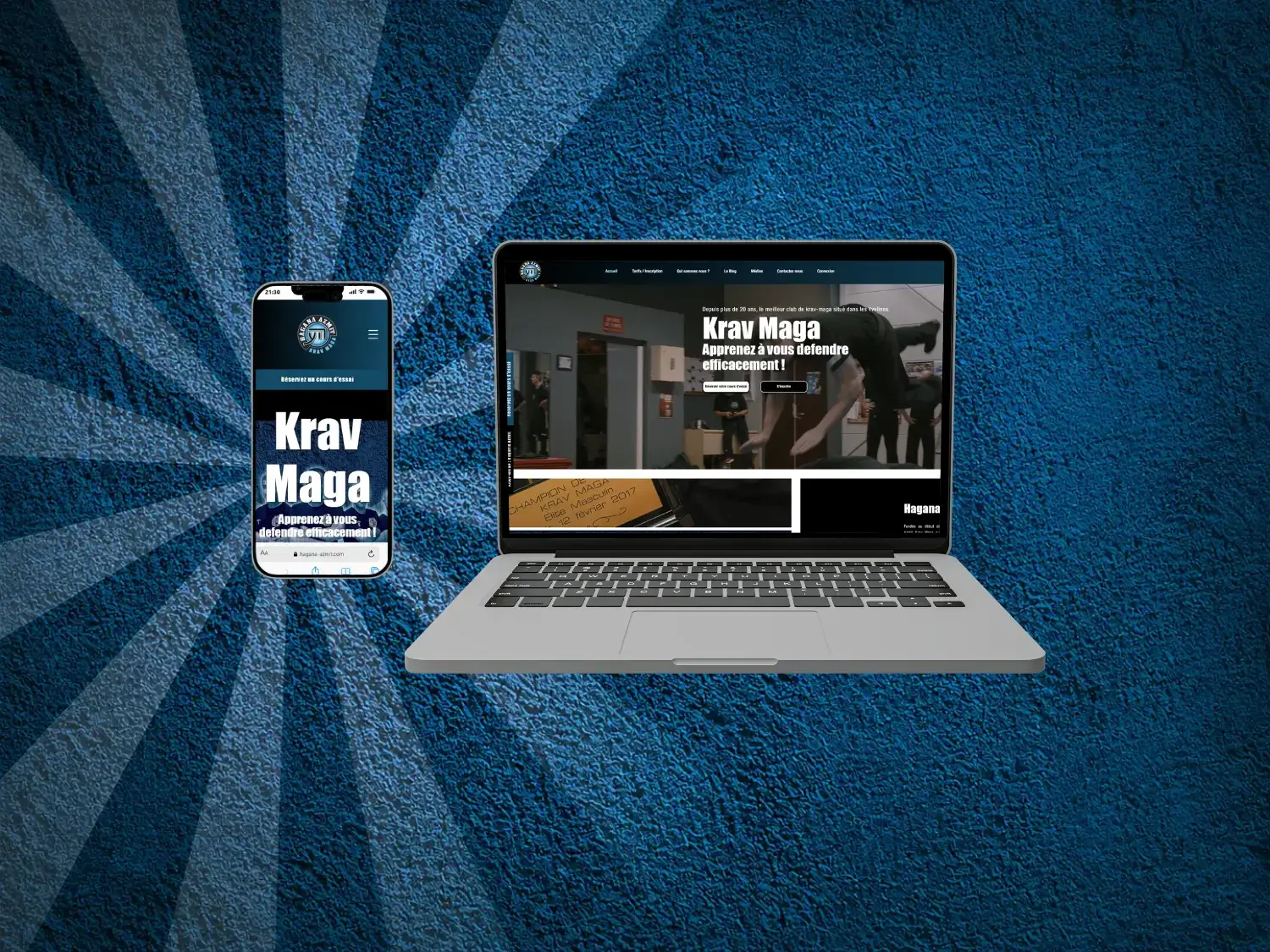 Création de site web et plan marketing pour Hagana Azmit, club de Krav Maga